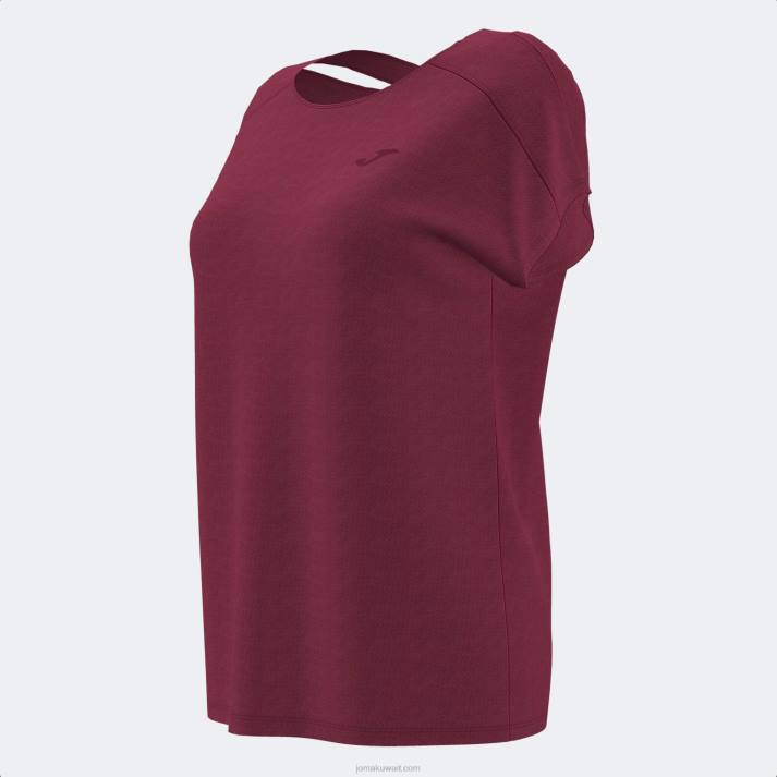 Joma 82P4R2121 بورجوندي قميص قصير الأكمام الأساسية نحيف