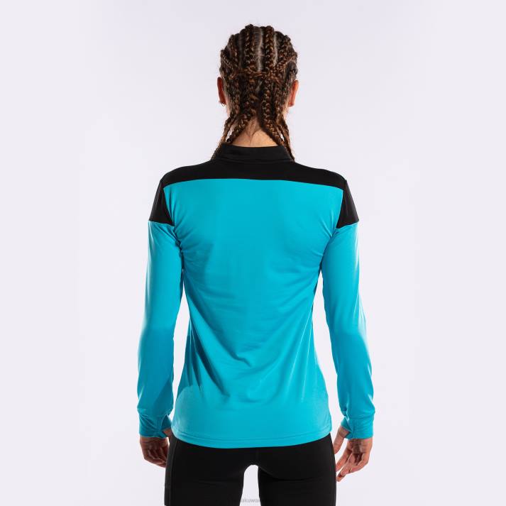 Joma 82P4R2131 الفلورسنت الفيروز الأسود قميص من النوع الثقيل النخبة x نحيف