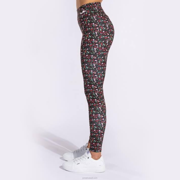 Joma 82P4R2142 أسود وردي كاكي لباس ضيق طويل دافني نحيف