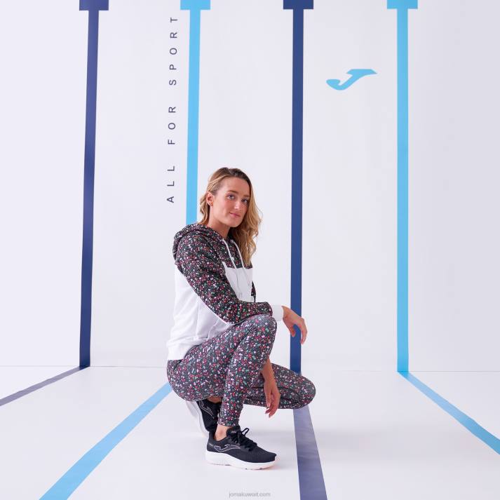 Joma 82P4R2142 أسود وردي كاكي لباس ضيق طويل دافني نحيف