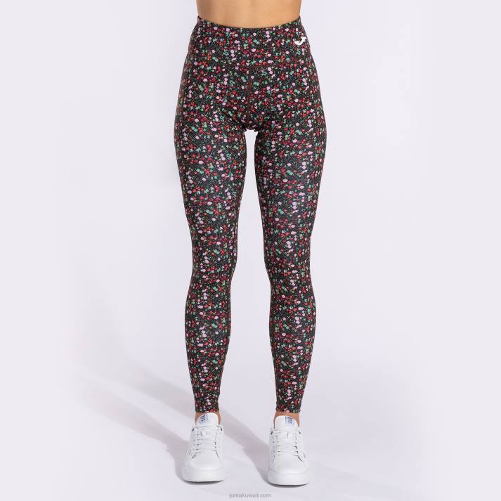 Joma 82P4R2142 أسود وردي كاكي لباس ضيق طويل دافني نحيف