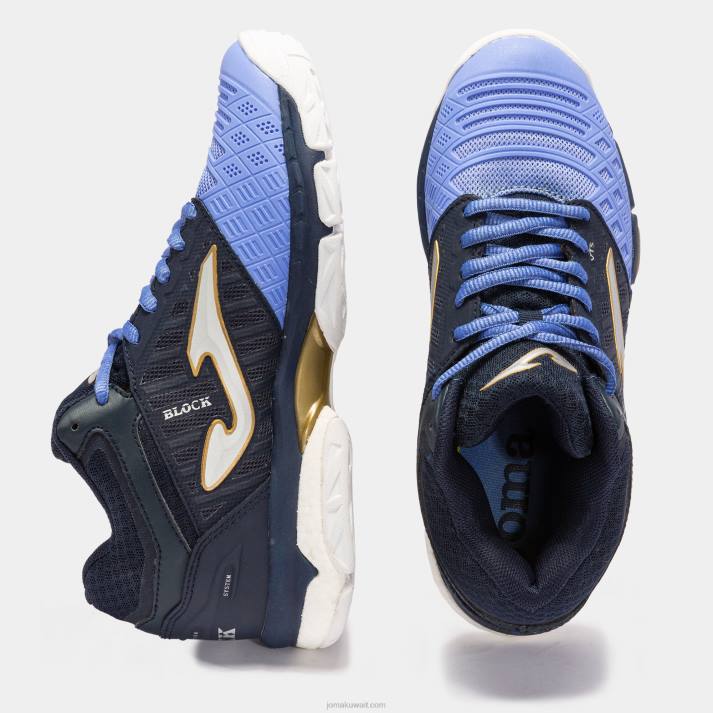 Joma 82P4R2156 الأزرق الداكن الأزرق الملكي أحذية الكرة الطائرة v.block 23 نحيف