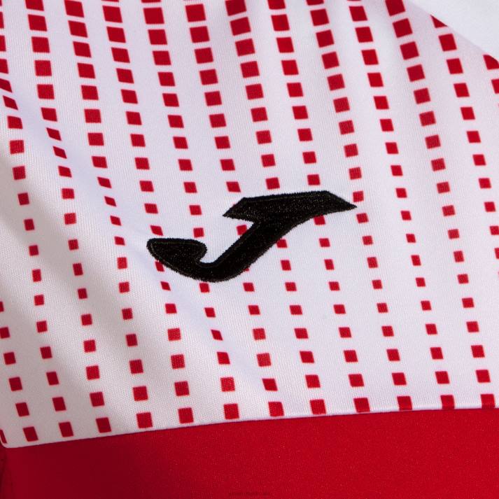 Joma 82P4R2158 احمر ابيض قميص بأكمام قصيرة مستعر أعظم صديق للبيئة نحيف