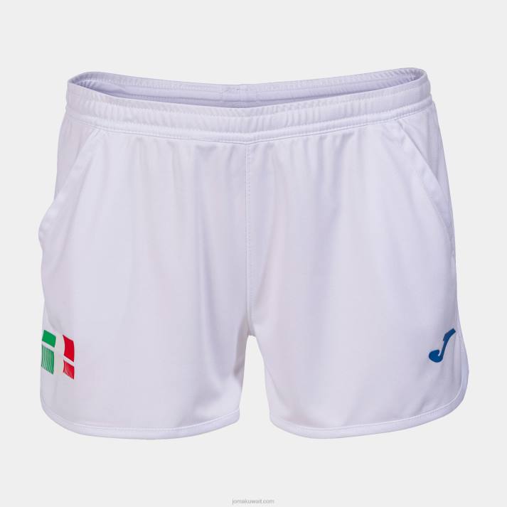 Joma 82P4R2166 أبيض شورت الاتحاد الايطالى للتنس نحيف