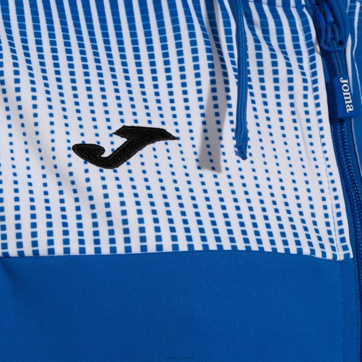 Joma 82P4R2168 أزرق ملكي أبيض سترة مقنعين صديقة للبيئة سوبرنوفا نحيف