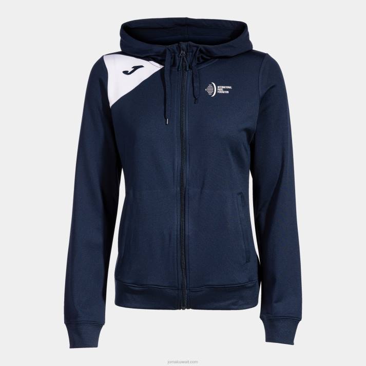 Joma 82P4R2182 الأزرق الداكن الأبيض الاتحاد الدولي للسترات بقلنسوة نحيف