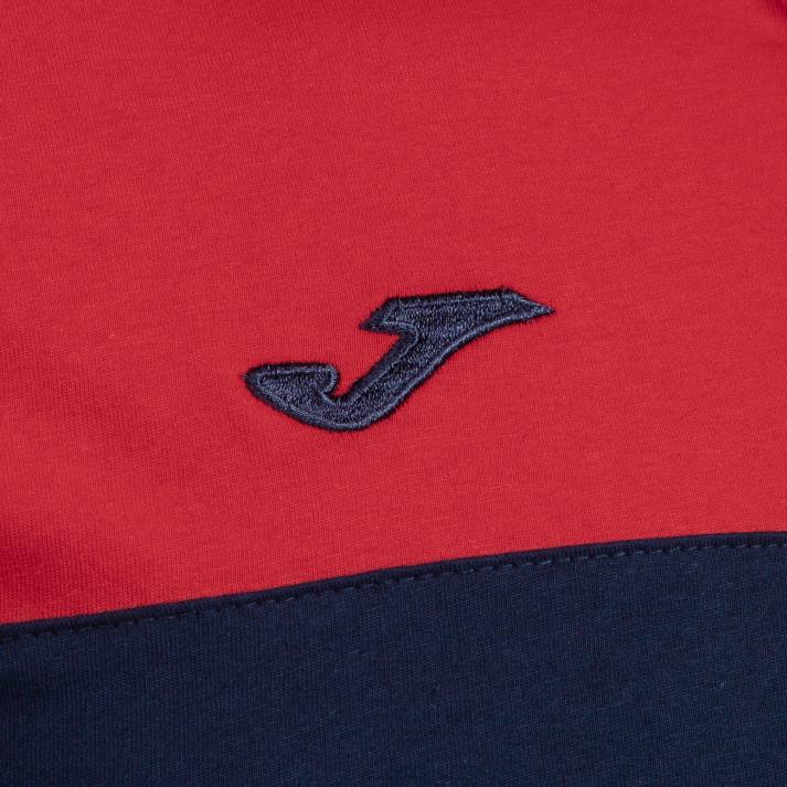 Joma 82P4R218 الأزرق الداكن الأحمر قميص بولو بأكمام قصيرة طاقم v رجال