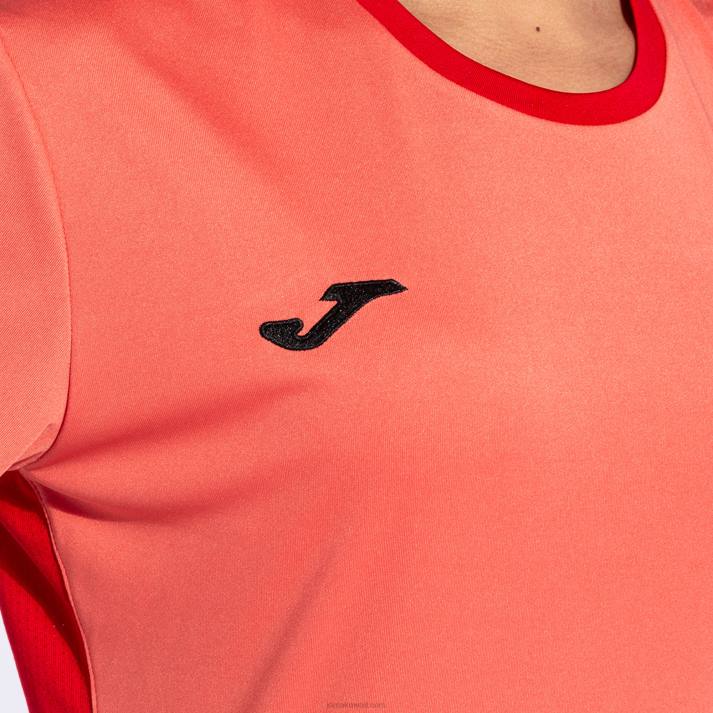 Joma 82P4R2194 الفلورسنت البرتقالي قميص قصير الأكمام الفائز الثاني نحيف