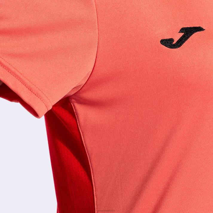 Joma 82P4R2194 الفلورسنت البرتقالي قميص قصير الأكمام الفائز الثاني نحيف