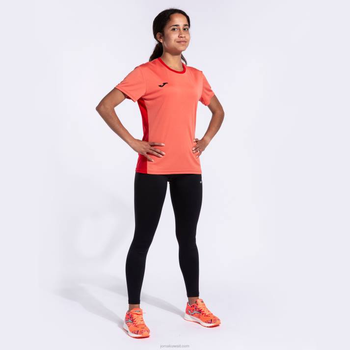 Joma 82P4R2194 الفلورسنت البرتقالي قميص قصير الأكمام الفائز الثاني نحيف