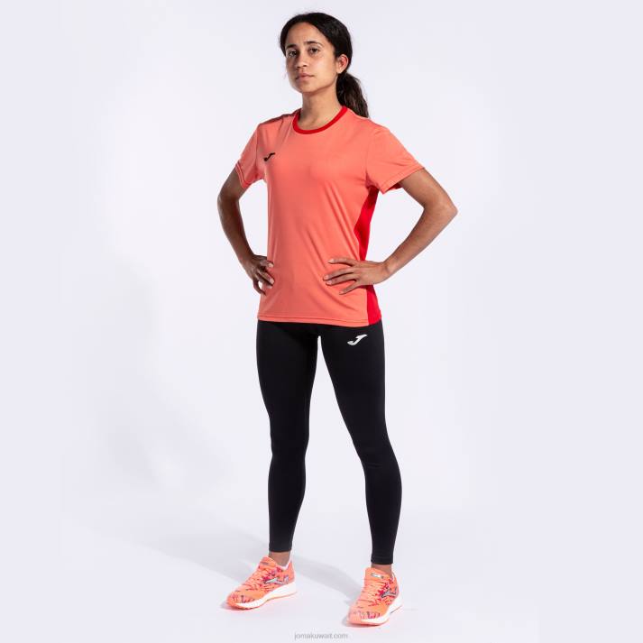 Joma 82P4R2194 الفلورسنت البرتقالي قميص قصير الأكمام الفائز الثاني نحيف