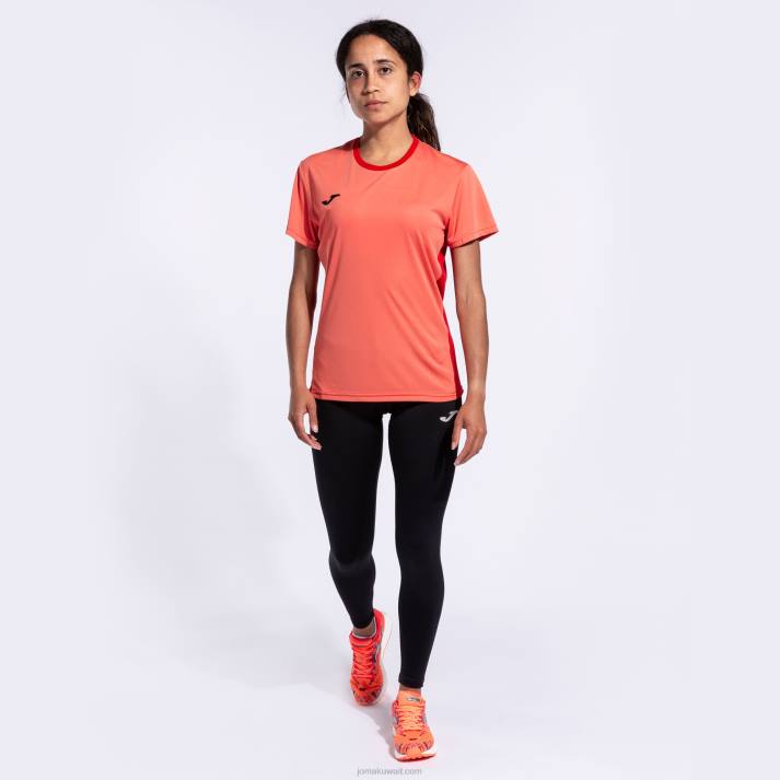 Joma 82P4R2194 الفلورسنت البرتقالي قميص قصير الأكمام الفائز الثاني نحيف