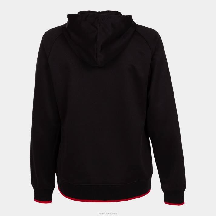 Joma 82P4R2197 أسود أحمر سترة سوبرنوفا مقنعين III نحيف