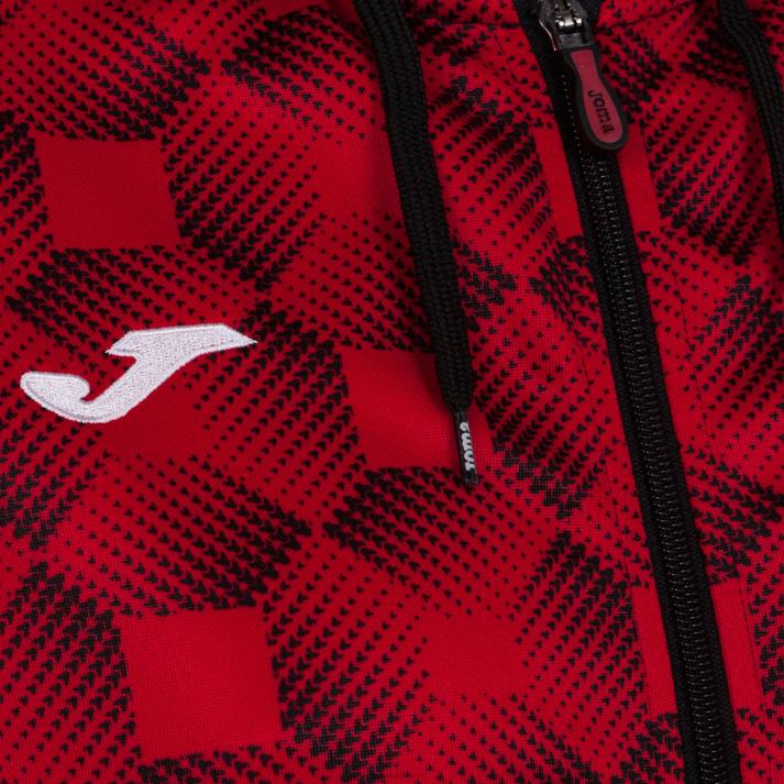 Joma 82P4R2197 أسود أحمر سترة سوبرنوفا مقنعين III نحيف