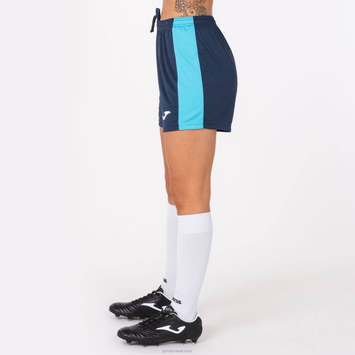 Joma 82P4R2198 الأزرق الداكن الفيروز الفلوريسنت شورت ماكسي نحيف