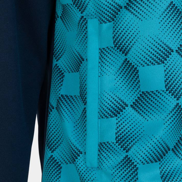 Joma 82P4R2231 الأزرق الداكن الفيروز الفلوريسنت سترة سوبرنوفا مقنعين III نحيف