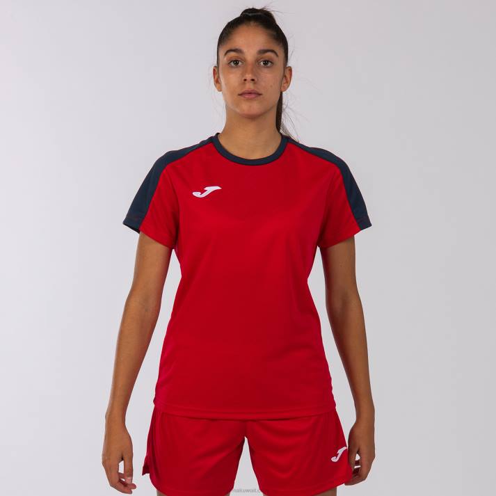 Joma 82P4R2232 أحمر أزرق كحلي قميص البطولة البيئية قصيرة الأكمام نحيف