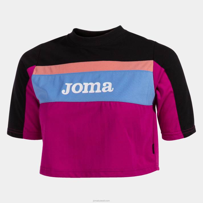 Joma 82P4R2244 الفوشيه الأسود قميص قصير الاكمام كاليفورنيا نحيف