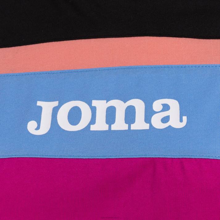 Joma 82P4R2244 الفوشيه الأسود قميص قصير الاكمام كاليفورنيا نحيف