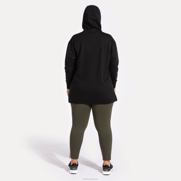 Joma 82P4R2248 أسود دافني سترة مقنعين نحيف