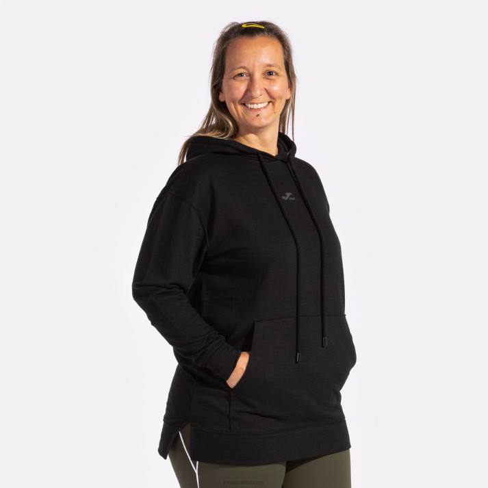 Joma 82P4R2248 أسود دافني سترة مقنعين نحيف