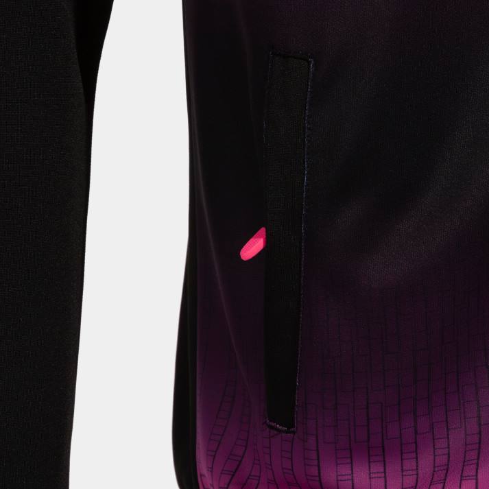 Joma 82P4R224 أسود وردي فلوري جاكيت بغطاء رأس Tiger v رجال