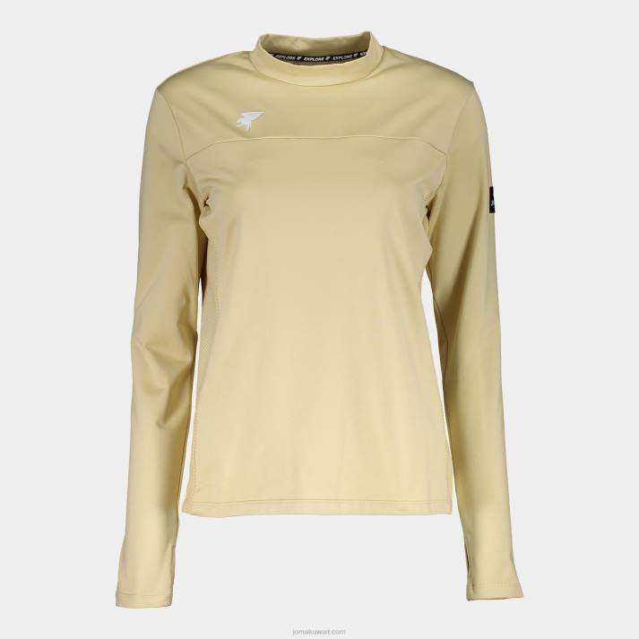 Joma 82P4R2252 اللون البيج مستكشف قميص طويل الأكمام نحيف