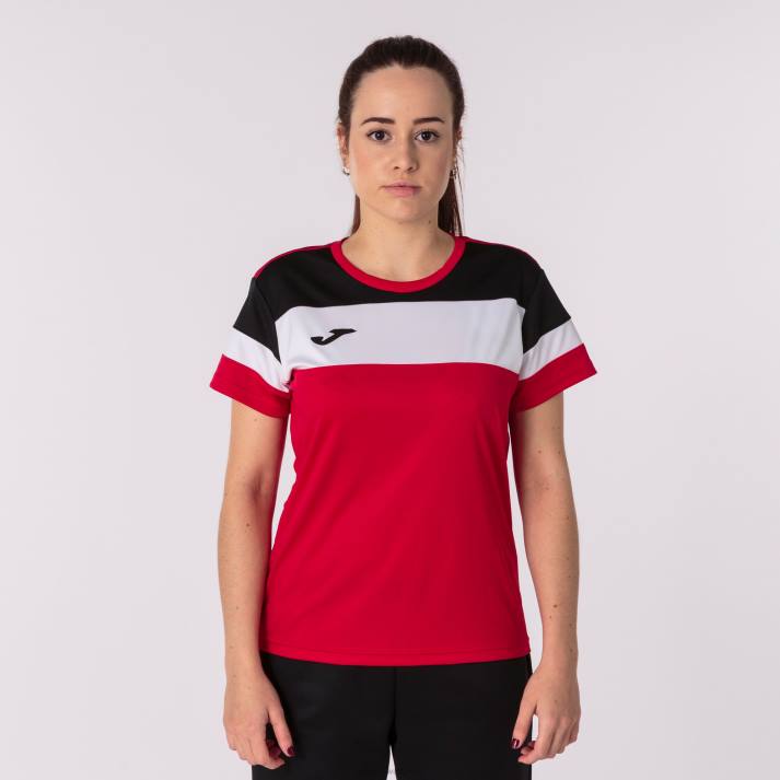 Joma 82P4R2258 أحمر أسود أبيض قميص بأكمام قصيرة طاقم رابعا نحيف