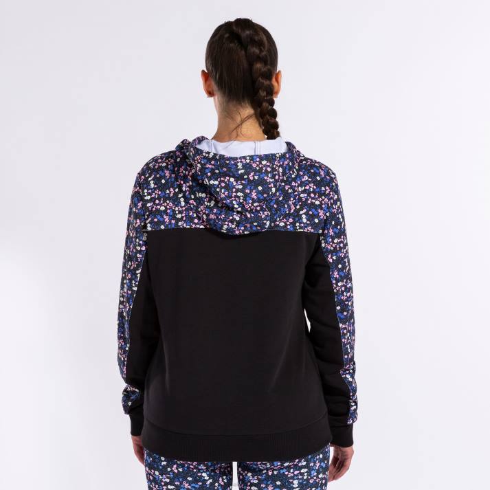 Joma 82P4R2268 أسود وردي أزرق دافني سترة مقنعين نحيف