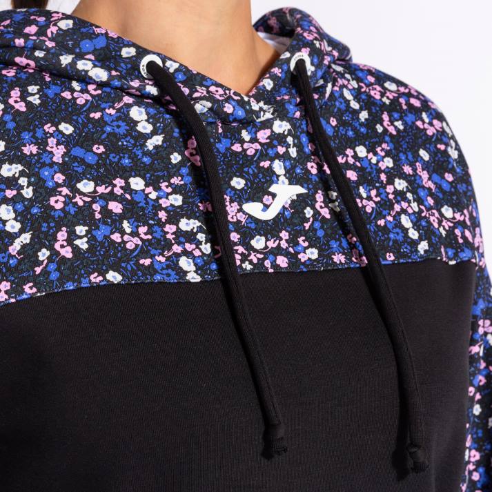 Joma 82P4R2268 أسود وردي أزرق دافني سترة مقنعين نحيف