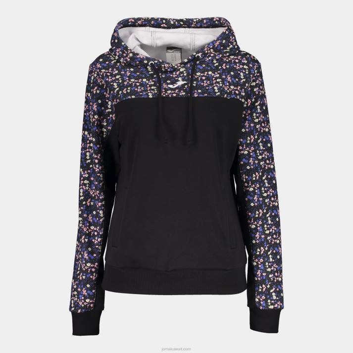 Joma 82P4R2268 أسود وردي أزرق دافني سترة مقنعين نحيف