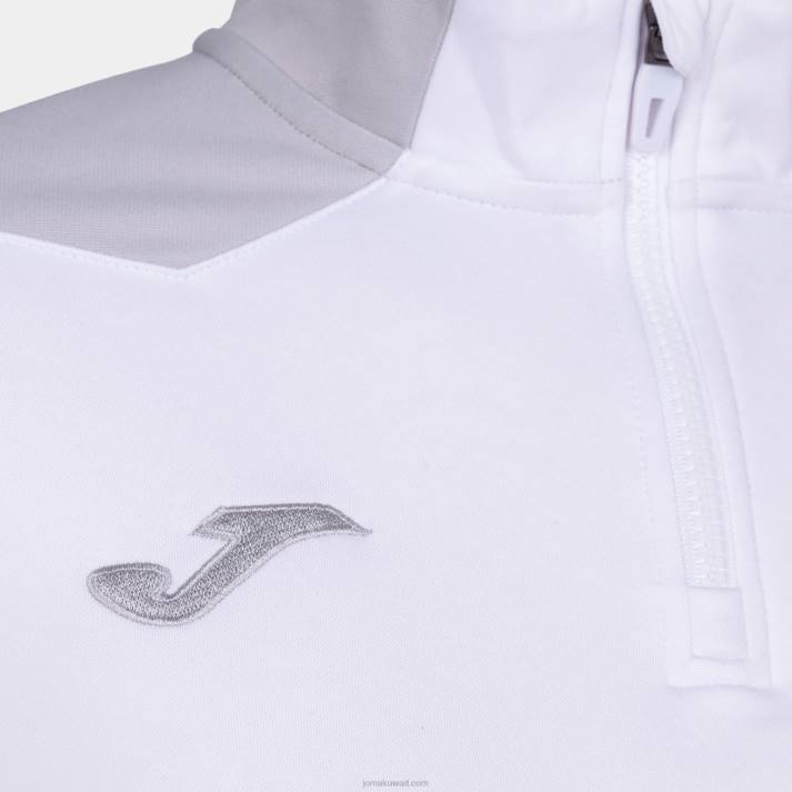 Joma 82P4R2281 ابيض رمادي بطولة قميص من النوع الثقيل vi نحيف