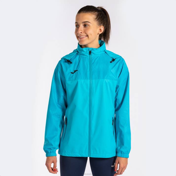 Joma 82P4R2283 الفيروز الفلوري Rainjacket مونتريال نحيف
