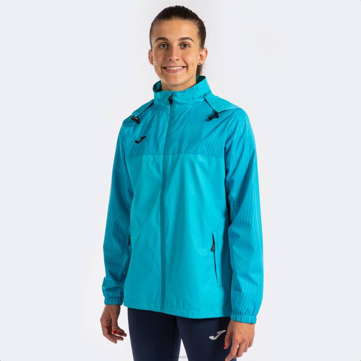 Joma 82P4R2283 الفيروز الفلوري Rainjacket مونتريال نحيف