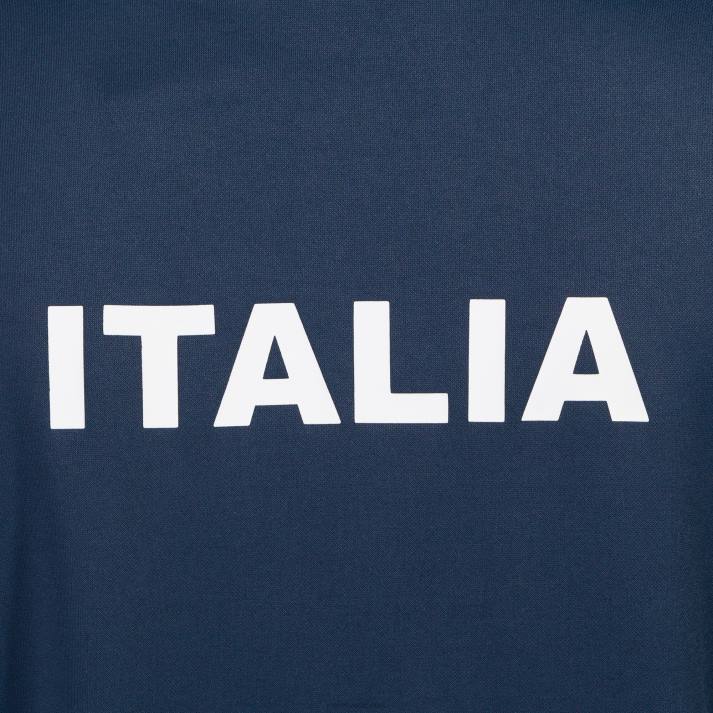 Joma 82P4R2286 الأزرق الداكن الاتحاد الإيطالي للتنس سترة مقنعين نحيف