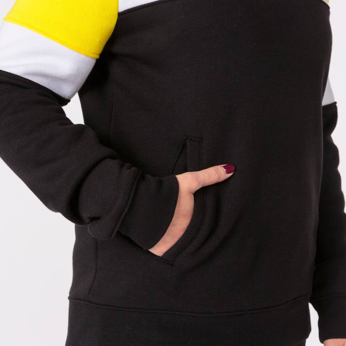 Joma 82P4R2309 أسود أصفر أبيض طاقم سترة مقنعين رابعا نحيف