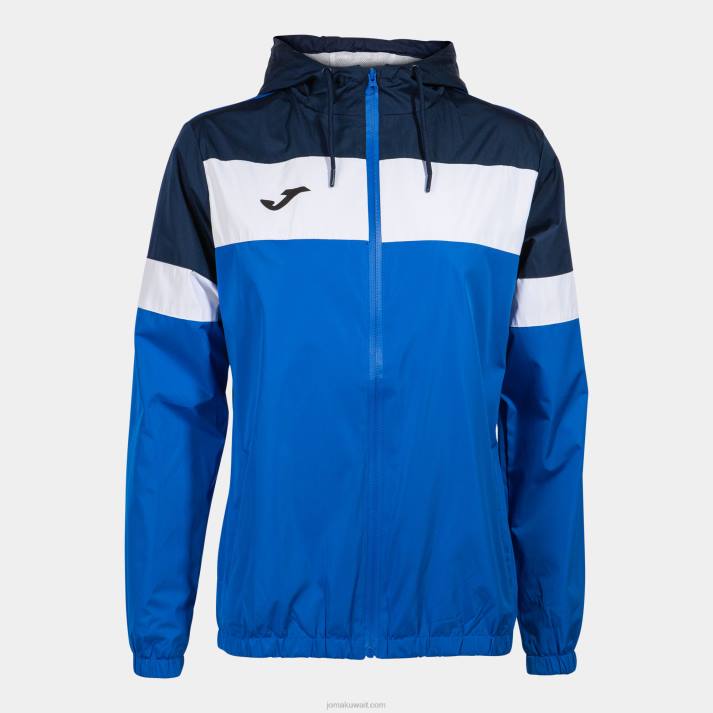 Joma 82P4R2311 الأزرق الملكي الأزرق الداكن الأبيض طاقم سترة المطر رابعا نحيف