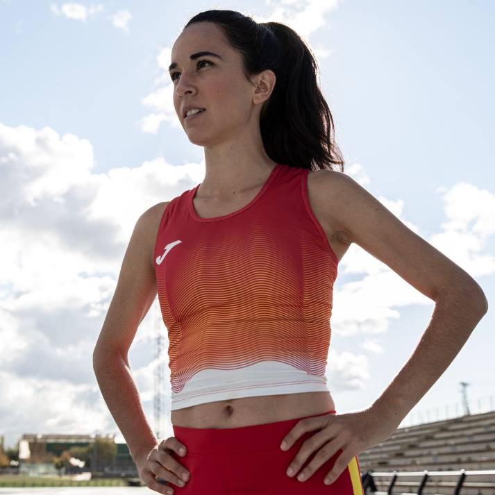 Joma 82P4R2315 أحمر أبيض أصفر النخبة أعلى الخزان السابع نحيف