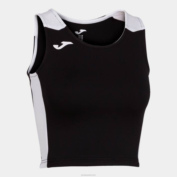 Joma 82P4R2331 أسود أبيض سجل أعلى الخزان الثاني نحيف