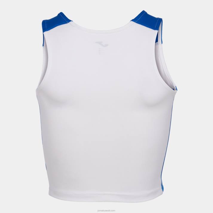 Joma 82P4R2367 أبيض أزرق ملكي سجل أعلى الخزان الثاني نحيف