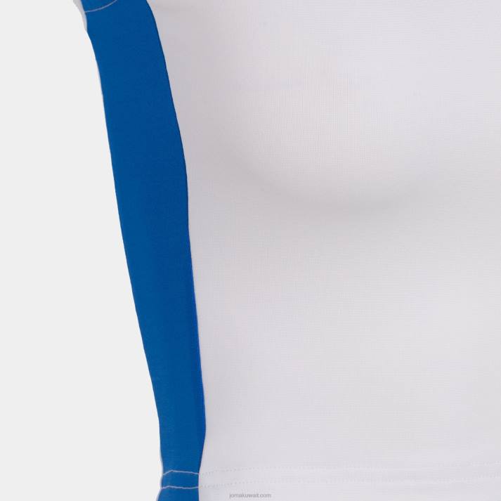 Joma 82P4R2367 أبيض أزرق ملكي سجل أعلى الخزان الثاني نحيف