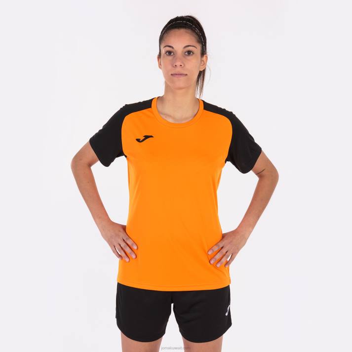 Joma 82P4R2369 برتقالي أسود قميص بأكمام قصيرة أكاديمية رابعا نحيف