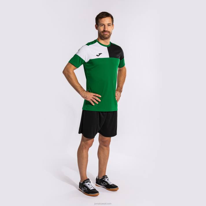 Joma 82P4R236 أخضر أسود أبيض قميص طاقم قصير الأكمام v رجال