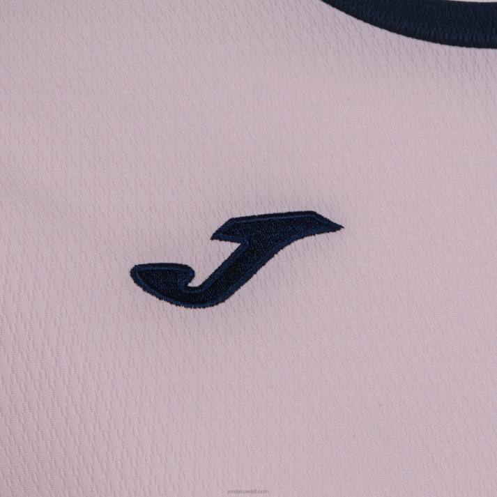 Joma 82P4R2374 الوردي الأزرق الداكن قميص البطولة البيئية قصيرة الأكمام نحيف