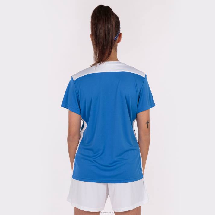 Joma 82P4R2375 أزرق ملكي أبيض بطولة قميص قصير الأكمام سادسا نحيف