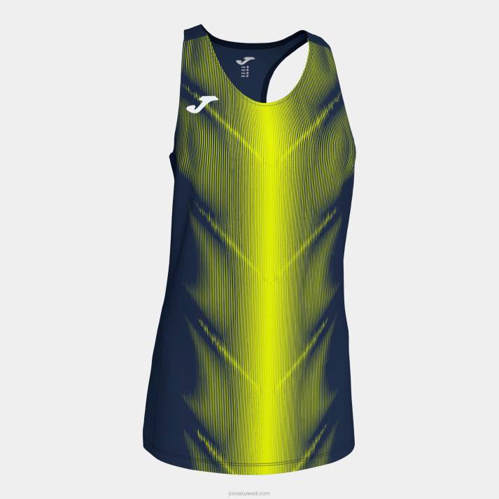 Joma 82P4R2380 الأزرق الداكن أصفر فلوري دبابة أعلى أوليمبيا نحيف