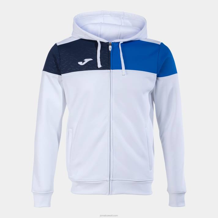 Joma 82P4R238 الأبيض الأزرق الملكي الأزرق الداكن طاقم سترة مقنعين v رجال