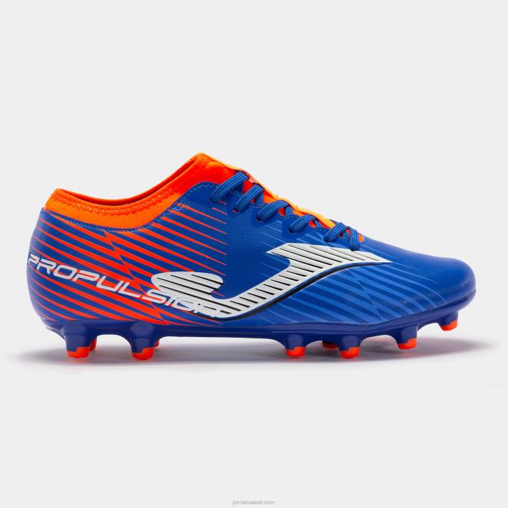 Joma 82P4R2408 الأزرق الملكي البرتقالي الفلوريسنت حذاء كرة القدم كوب الدفع 23 Fg Ground FG