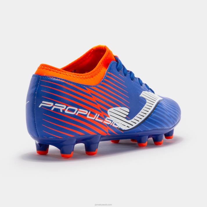 Joma 82P4R2408 الأزرق الملكي البرتقالي الفلوريسنت حذاء كرة القدم كوب الدفع 23 Fg Ground FG