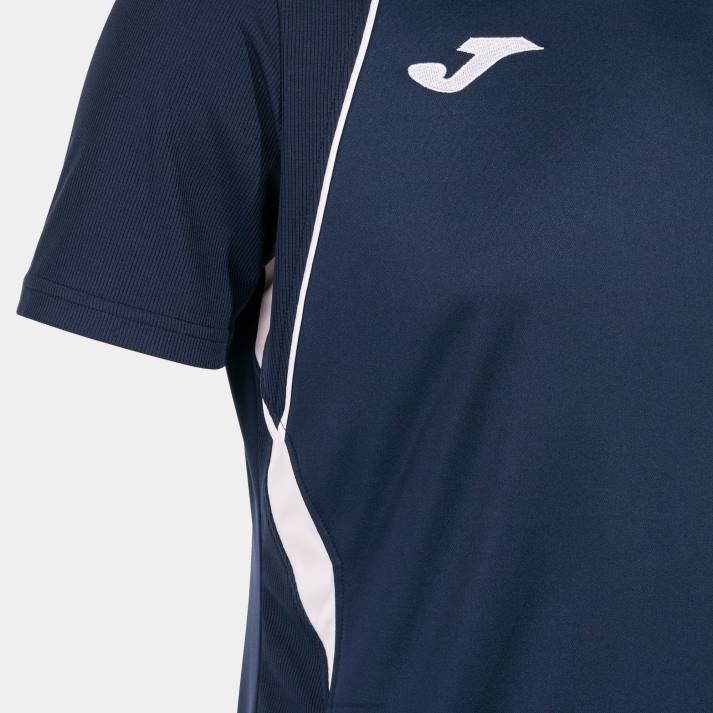 Joma 82P4R240 الأزرق الداكن الأبيض قميص بطولة قصيرة الأكمام السابع رجال